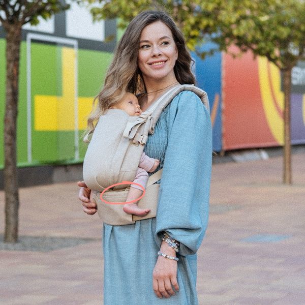 Porte-bébé physiologique One nouveau placement des clips
