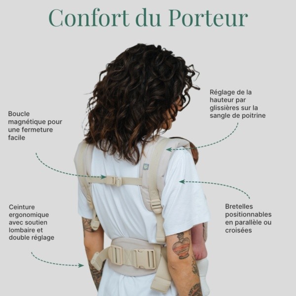 Love and Carry ONE EVO Wheat - Porte-bébé physiologique - Confort du porteur