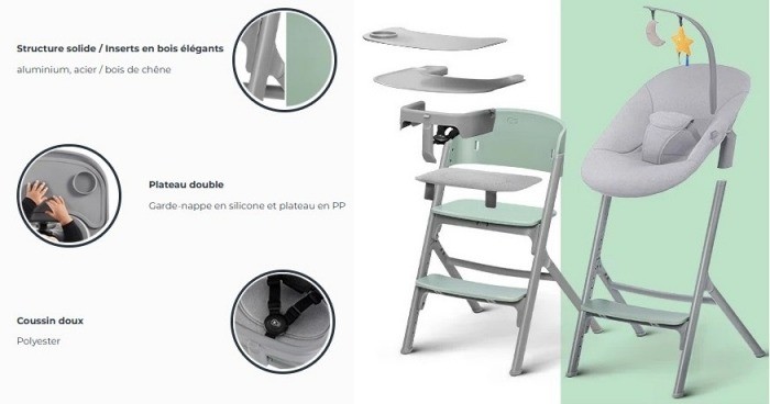 Chaise haute LIVY & CALMEE