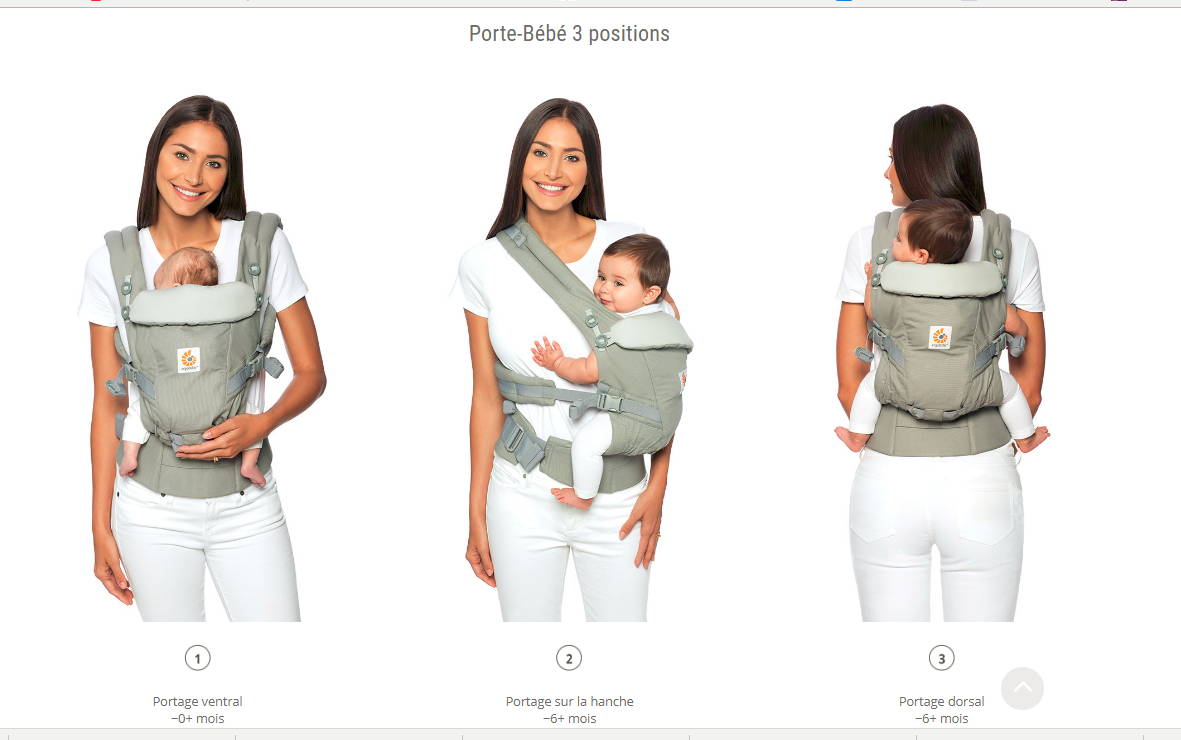 porte bebe ergobaby sur le cote