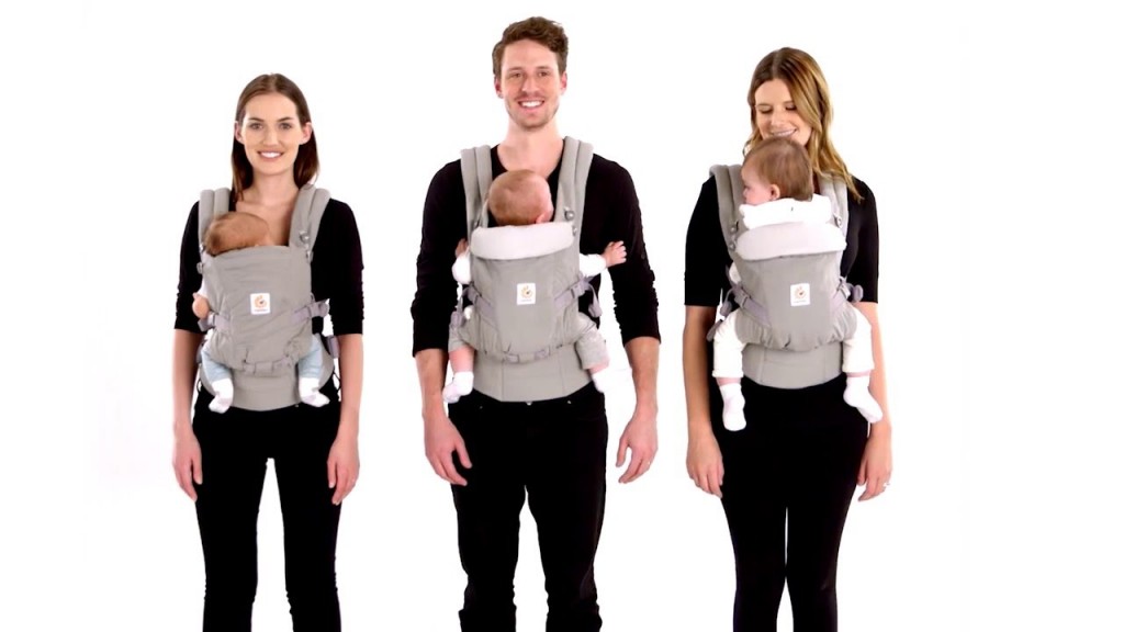 Ergobaby Adapt Gray Elephants Baby Carrier Physiological From Birth