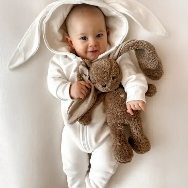 MyHummy Lapin Marron - Peluche à Bruits Blancs  Aide au Sommeil Bébé