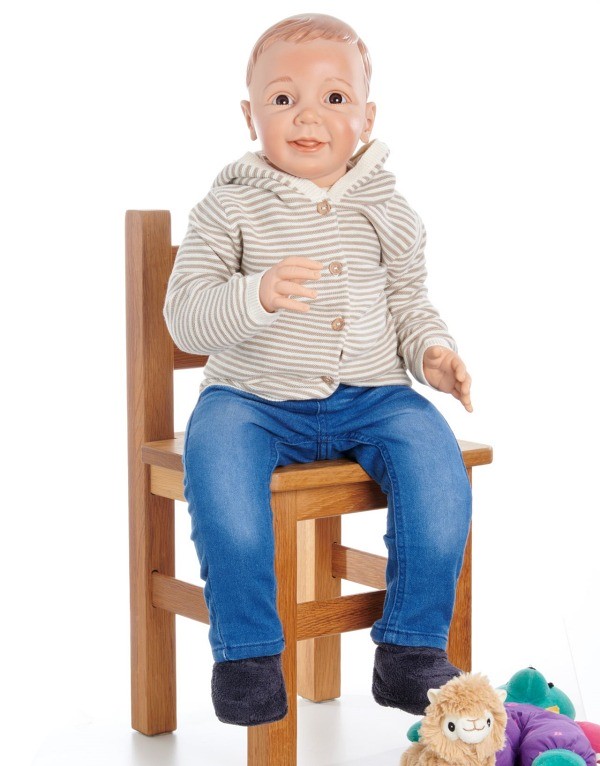 Bambin 1 an 76cm 5,5kg - Poupon de Portage Lesté et Articulé