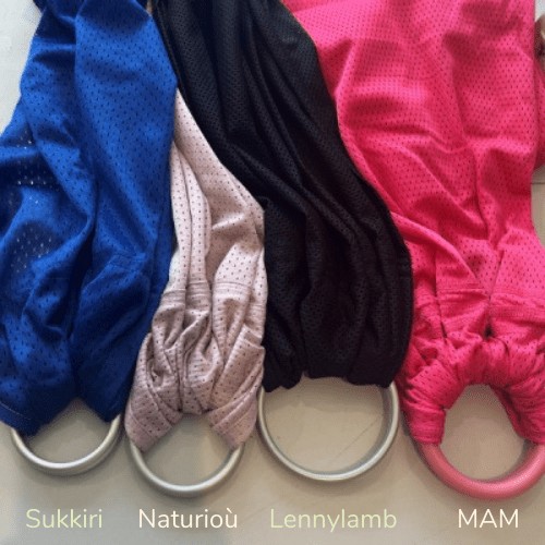 Comparatif des anneaux rings-sling d'eau Lennylamb, Naturioù, MAM et Sukkiri